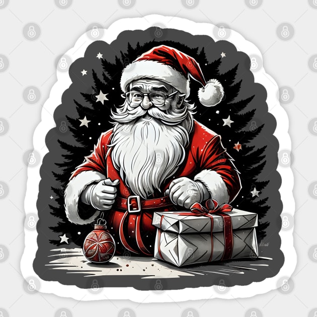 Santa Claus with gifts Sticker by Virshan